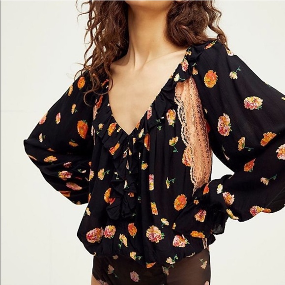 ⚠️Gone Today⚠️ Free People Floral Print Bodysuit - Picture 3 of 15